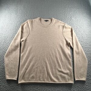 James Perse Cashmere Sweater Mens 3 Beige Crewneck Long Sleeve Soft Lightweight